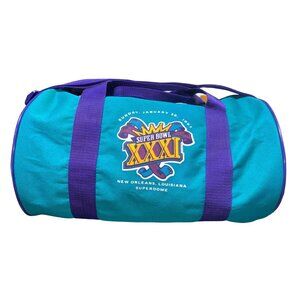 Vintage Super Bowl XXXI Duffle Bag With Sprint Logo Teal & Purple 1997 New Orlea